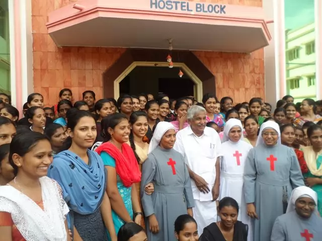 Kerala Ex C M visit to Mother Vannini College of Nursing 
